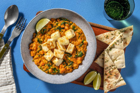 Dahl met kokos en paneer