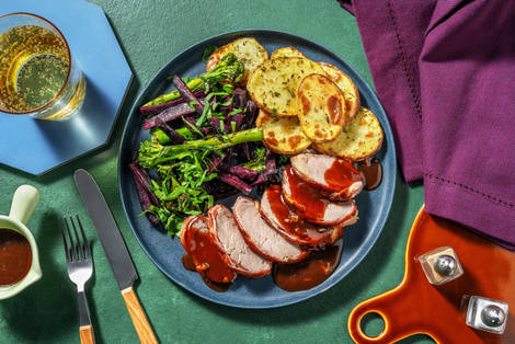 Baconlindad fläskkotlett