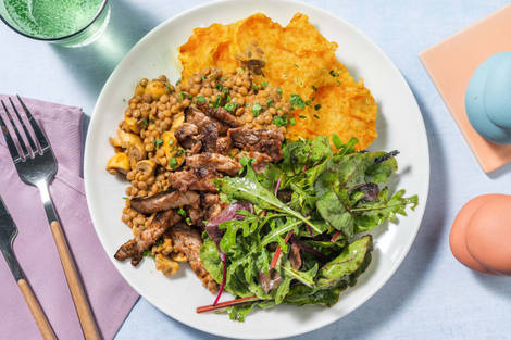 Linsen-Pilz-Ragout mit extra Bio-Schweinefleisch