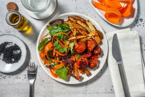 Gochujang Glazed Beef Meatballs