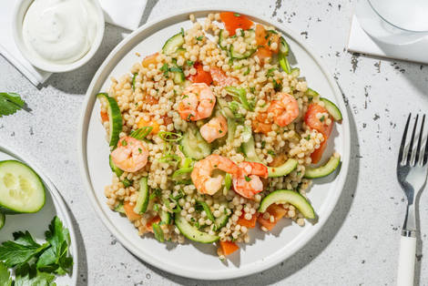 One-Pot: Garnelen-Perlcouscous-Salat