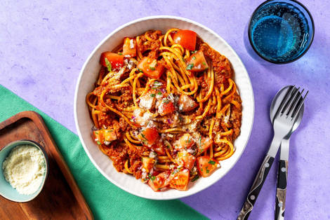 Vegetarisk plantefars-bolognese