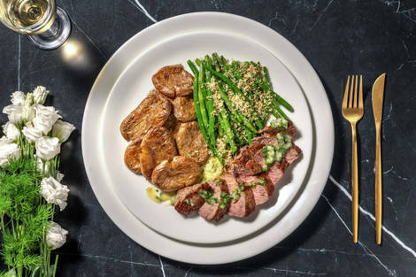 Lamb Steaks and Garlic Butter