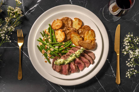 Lamb Steaks and Garlic Butter