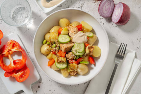 Kalkoenbowl met Oosterse groenten