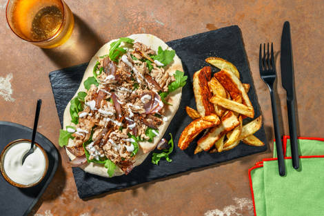 Chermoula Pulled Chicken Flatbreads