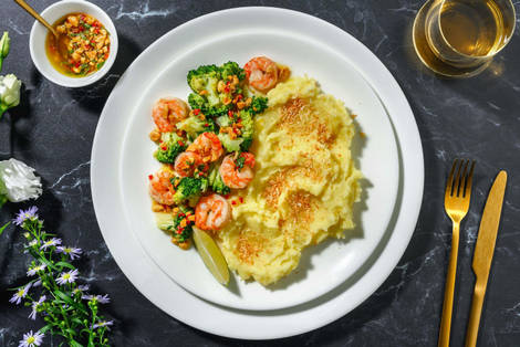 Knoblauch-Garnelen mit Thai-Basilikum-Gremolata