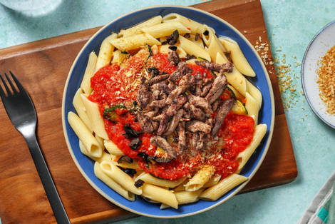 Pasta Verdure mit extra Bio-Schweinestreifen