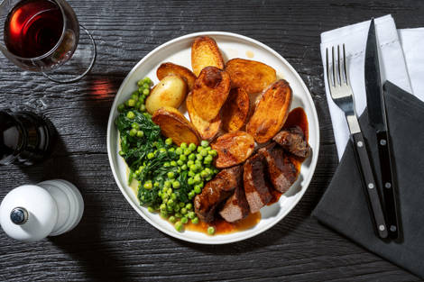 Rosemary Lamb Steak and Fondant Potatoes