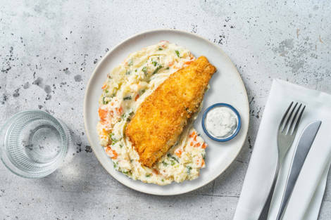 Gebackenes Fischfilet in Knusperpanade