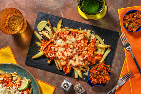 Cheesy Gochujang Chicken Loaded Fries