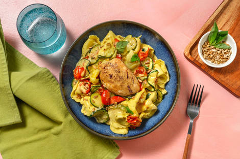 Spinat-Ricotta Tortellini mit extra Bio-Hähnchenbrust