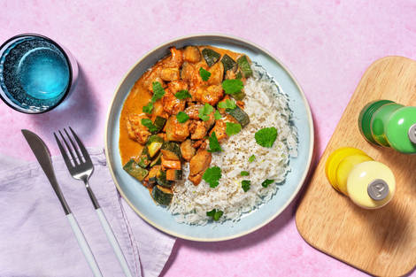 Curry de poulet et riz de chou-fleur