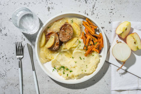 Schweinefilet mit Kohlrabistampf