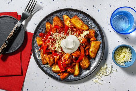 Fajita Chicken Loaded Wedges