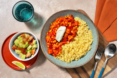 Cajun Sweet Potato and Charred Corn Stew 