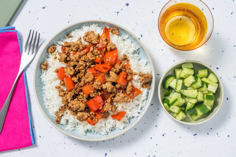 Sticky Pork Stir-Fry and Jasmine Rice