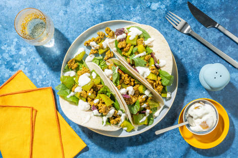 Indian Spiced Beef and Pepper Tacos