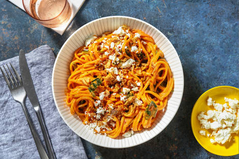 Creamy Tomato and Chorizo Spaghetti