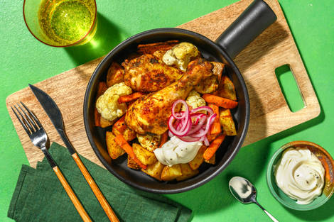 Traybake met kipdrumsticks