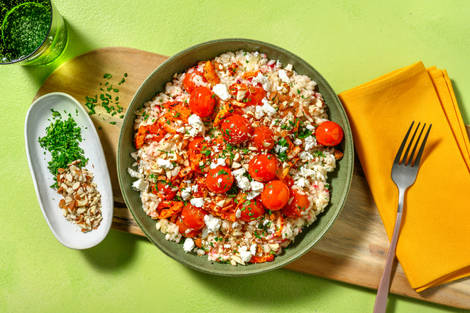 Risotto aux tomates cerises rôties