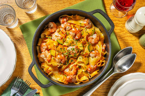 Scampi à la diable en sauce crémeuse au curry