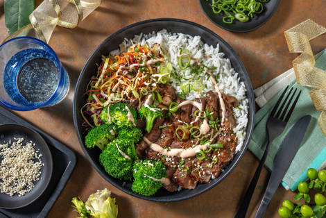 Bowl gourmand de steak en sauce bulgogi