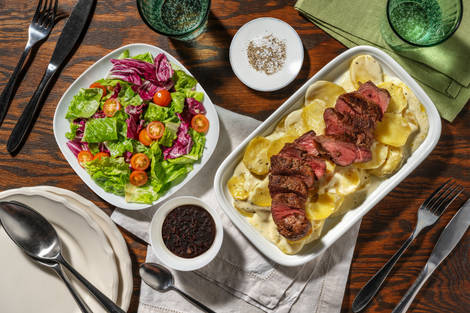 Steak de cerf et sauce balsamique aux cranberries