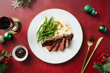 Bio-Rinderhüftsteak mit Pflaumensoße