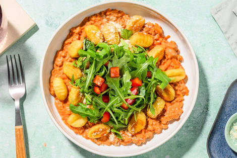 Stegt gnocchi og plantefarsragu