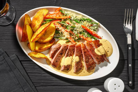 Stegt rumpsteak og bearnaisesauce