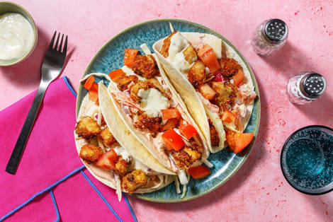 Kipwraps met panko en mangochutney