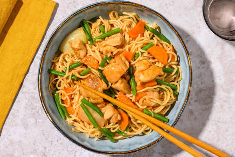 Sticky Chicken Noodle Stir-Fry 
