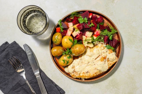 Snabb pangasiusfilé i krämig pepparsås