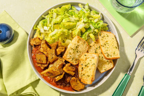 Veggie Curry-Teller mit veganen Filetstücken