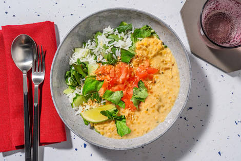 Thailändsk kokos- och linsgryta