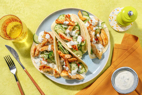 Tacos mit Bio-Hähnchengeschnetzeltem