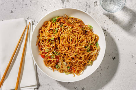 Sauté de nouilles au porc bulgogi