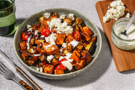 Spiced Roasted Veg and Harissa Lentil Jumble