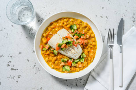 Indisk inspireret hvid fisk