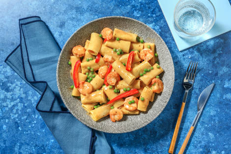 Speedy Cajun Prawn Rigatoni