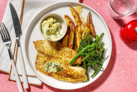 Oven-Baked Sea Bass in Tarragon-Garlic Butter