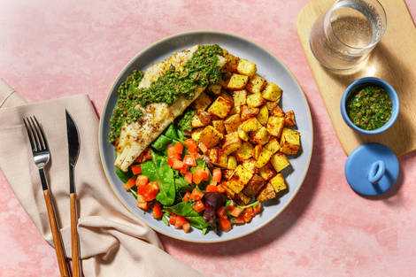 Zesty Baked Basa and Homemade Salsa Verde