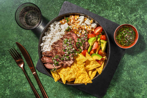 Argentinsk ”Carne Asada”-steakbowl