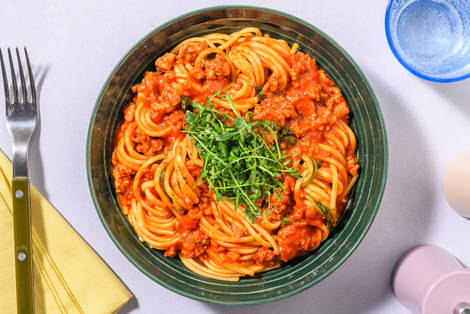 Easy Peasy Beef and Veggie 'Nduja Bolognese