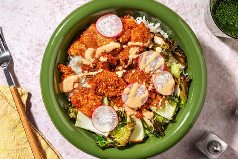 Koreanska BBQ-glaserade vegostrimlor