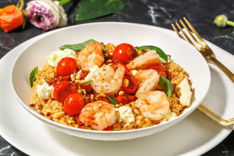 Capreserisotto på räkor och chorizo