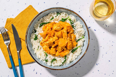 Cari de hauts de cuisse de poulet et de pommes de terre à l’indienne