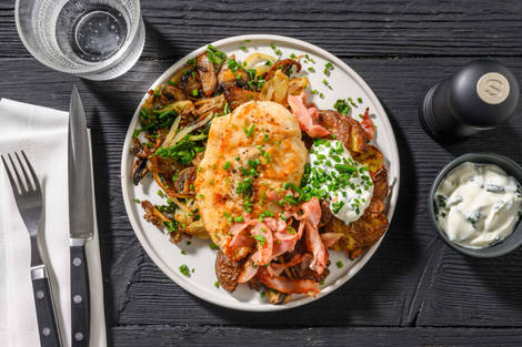 Poitrine de poulet farcie au parmesan et aux herbes