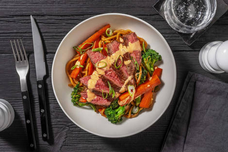 Savoury Double Striploin Steak Ramen Noodles